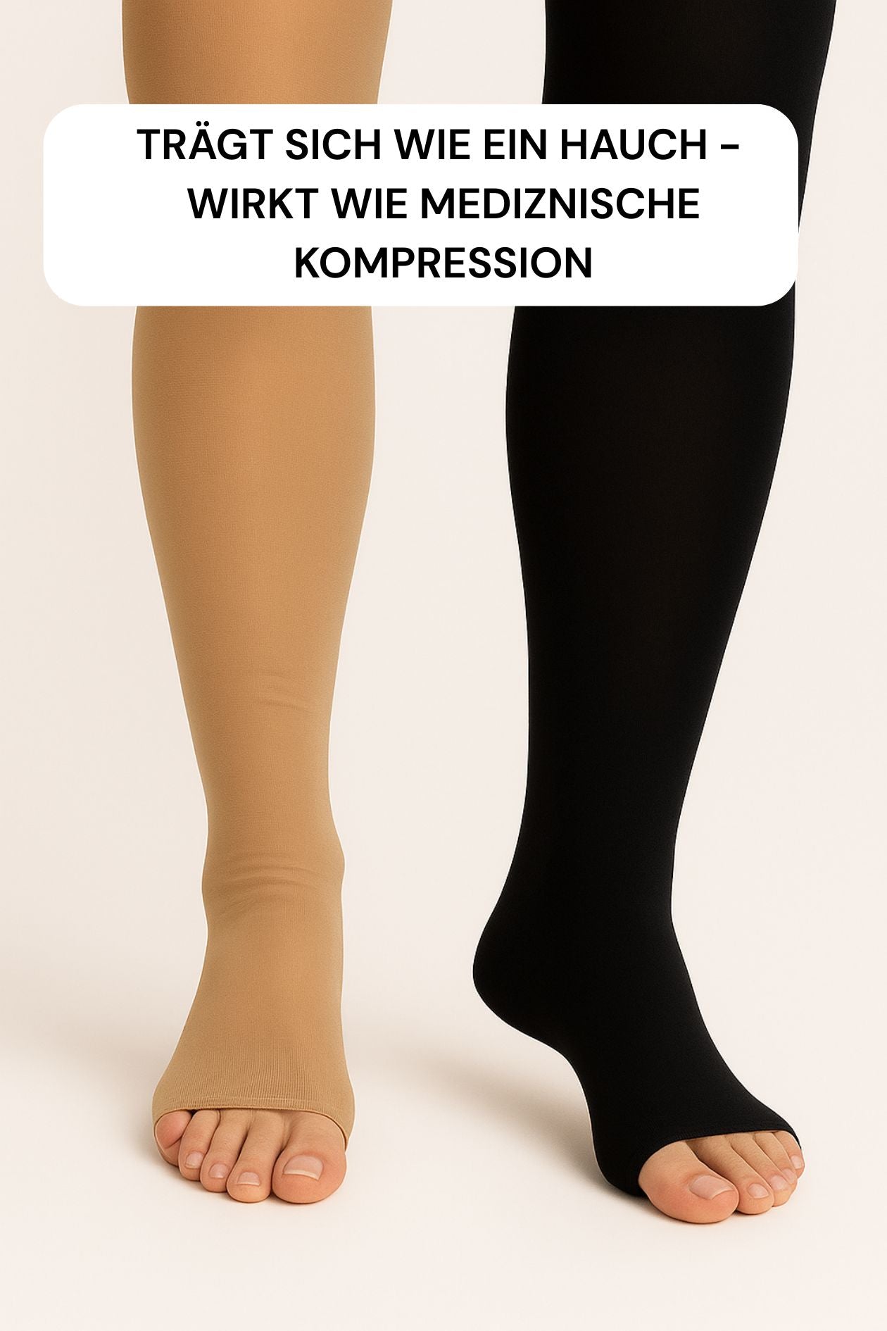 popyy® Kompressionsstrumpfhose mit offenen Zehen