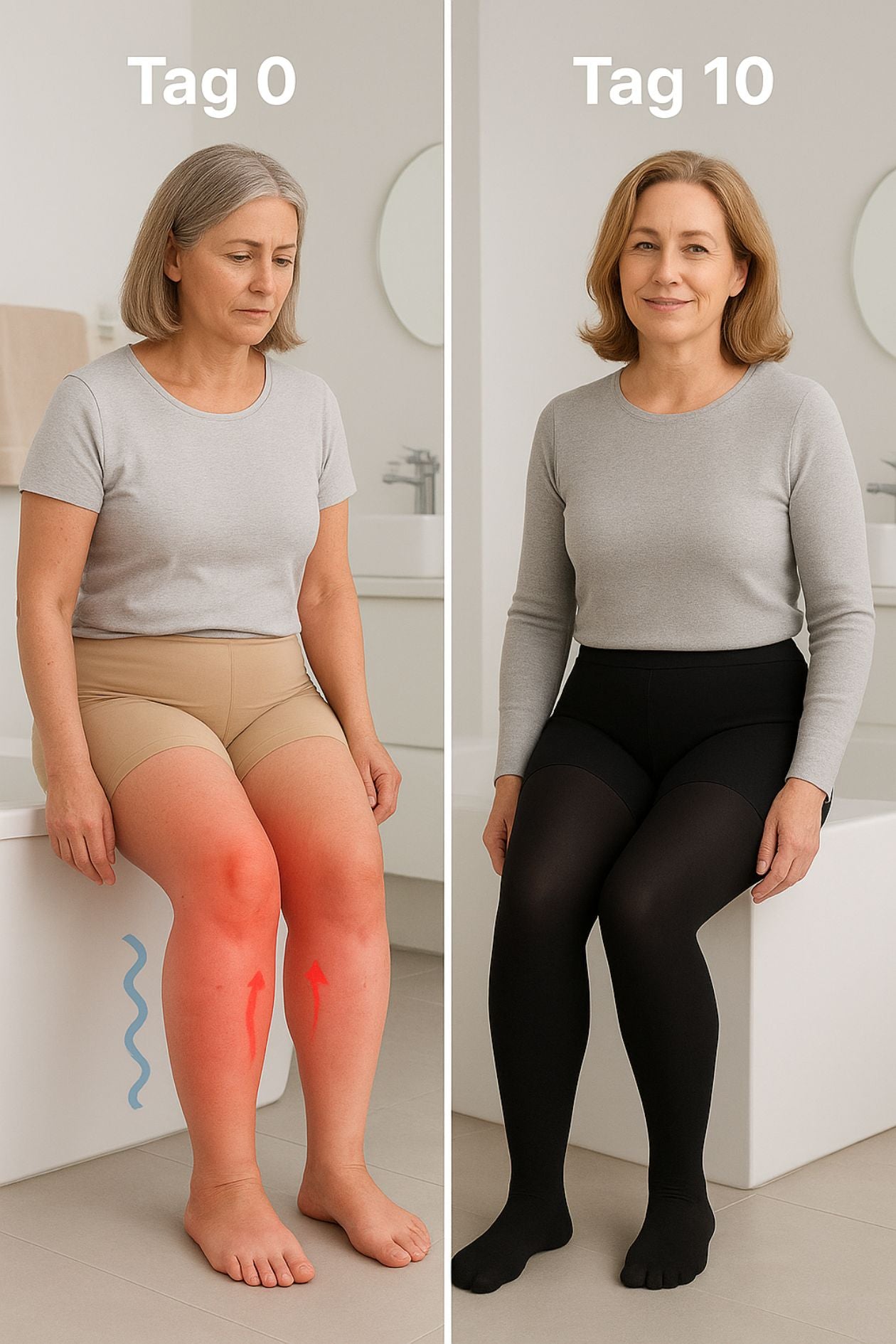 popyy® Kompressionsstrumpfhose mit offenen Zehen