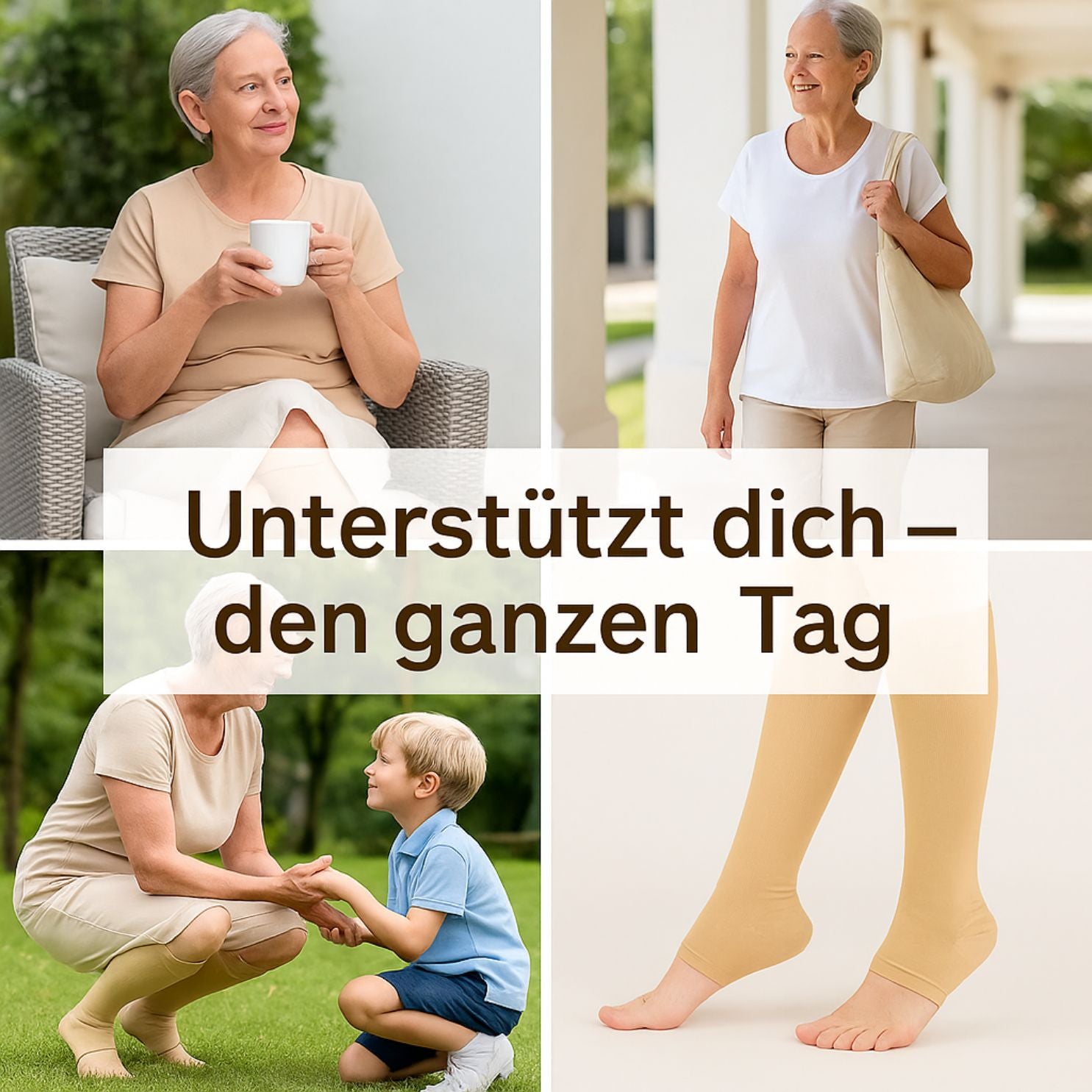 popyy® Kompressionsstrümpfe mit offenen Zehen für maximale Freiheit