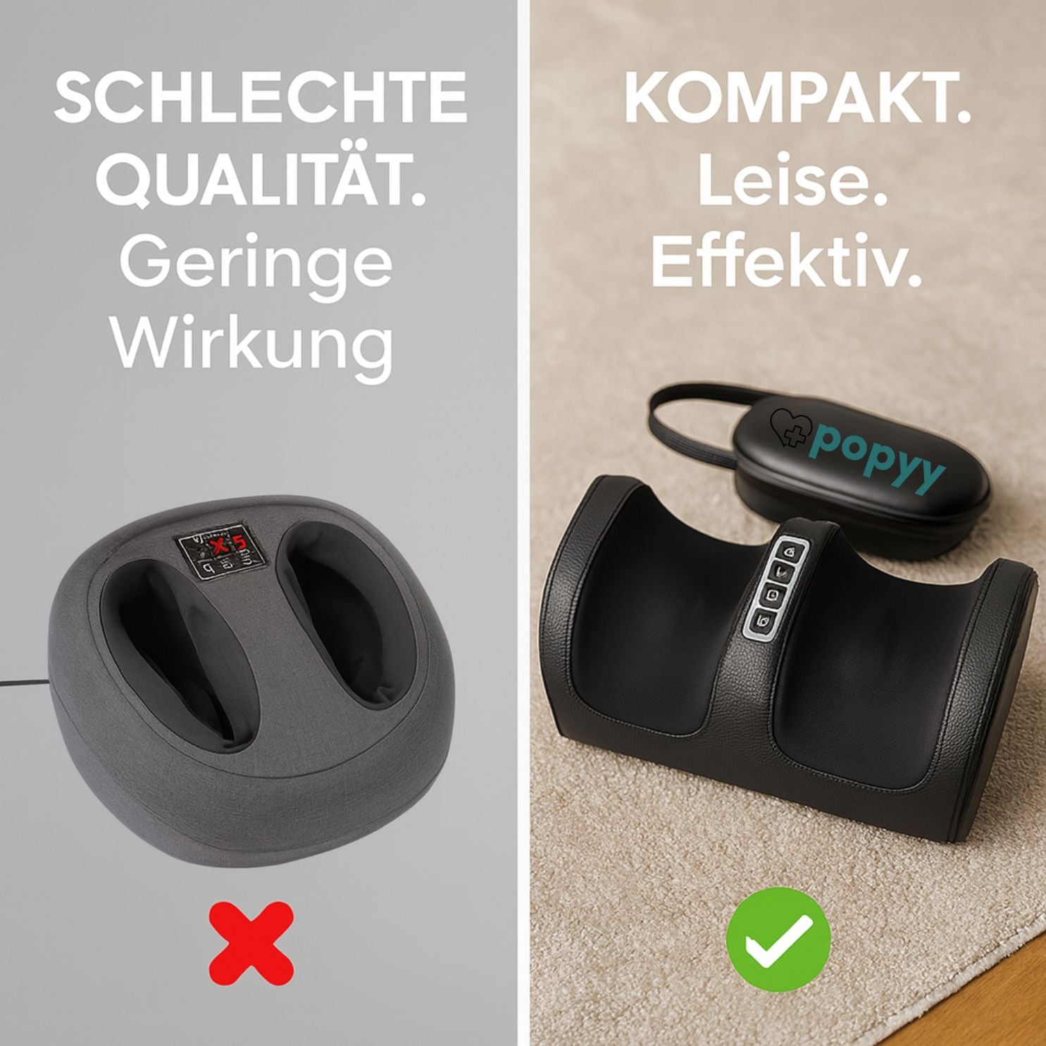 popyy® 3D-Massagegerät – Wellness für Zuhause bei müden, geschwollenen Füßen