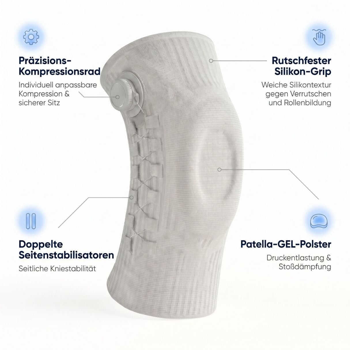 popyy Kniebandage mit Drehrad