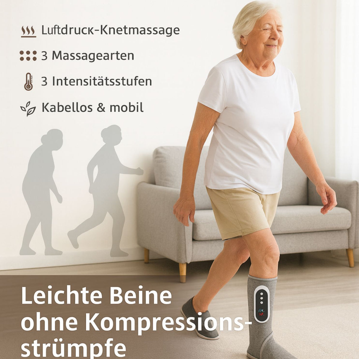 popyy® CircuTherm 3-in-1 Wärme- & Luftdruckmassagegerät für Beine & Füße