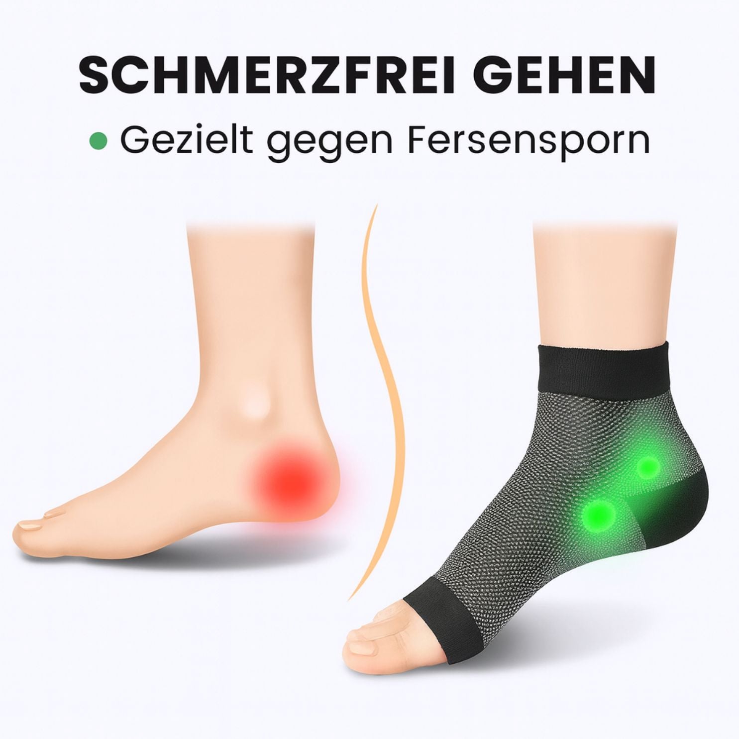 popyy® Zehenfreie Kompressionssocken gezielt gegen Fersensporn
