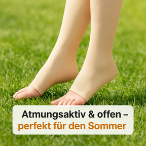 popyy® Kompressionsstrümpfe mit offenen Zehen für maximale Freiheit
