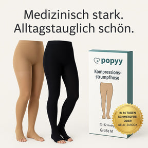 popyy® Kompressionsstrumpfhose für aktive Frauen ab 60