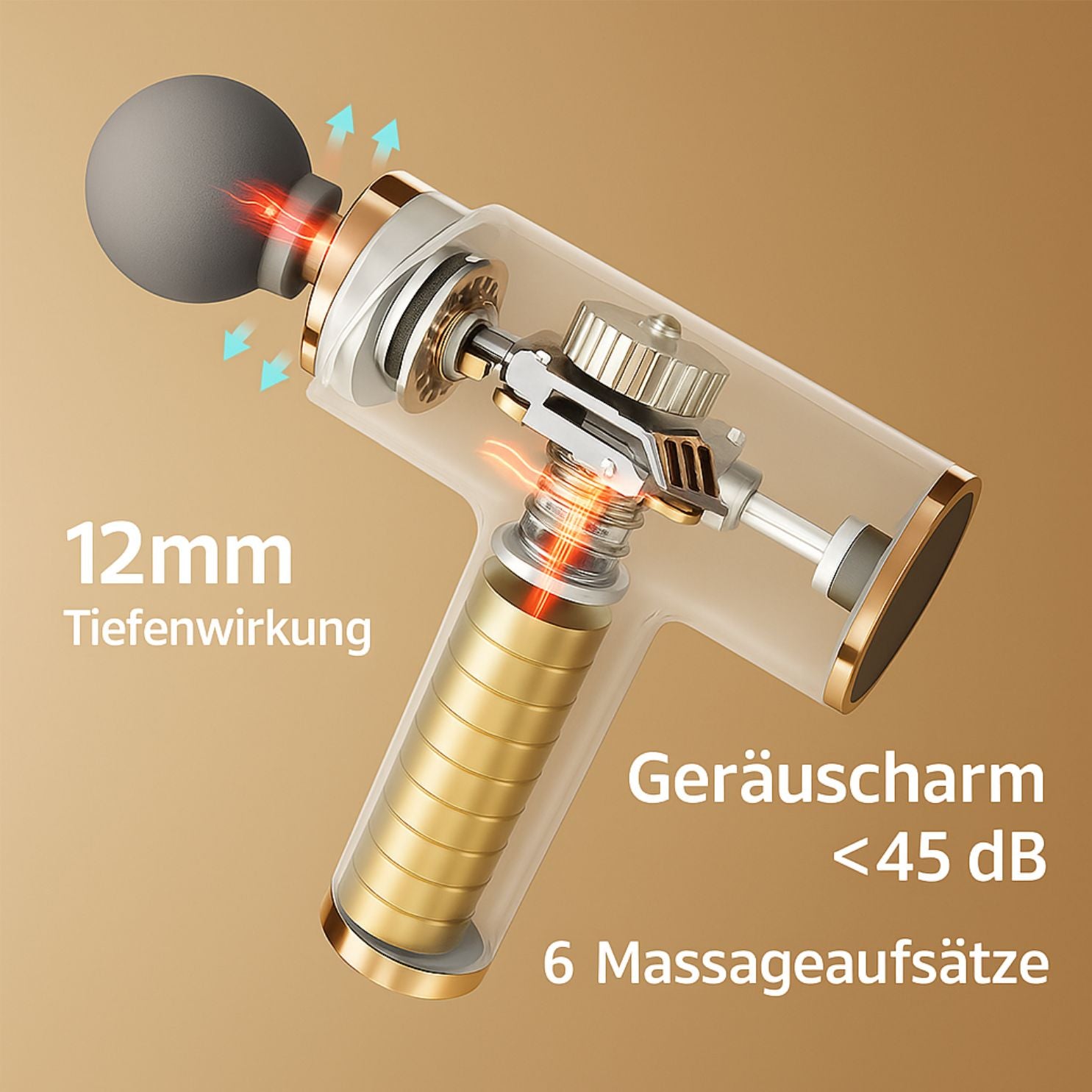 popyy® Massagepistole, Faszienmaschine für maximale Muskelentspannung