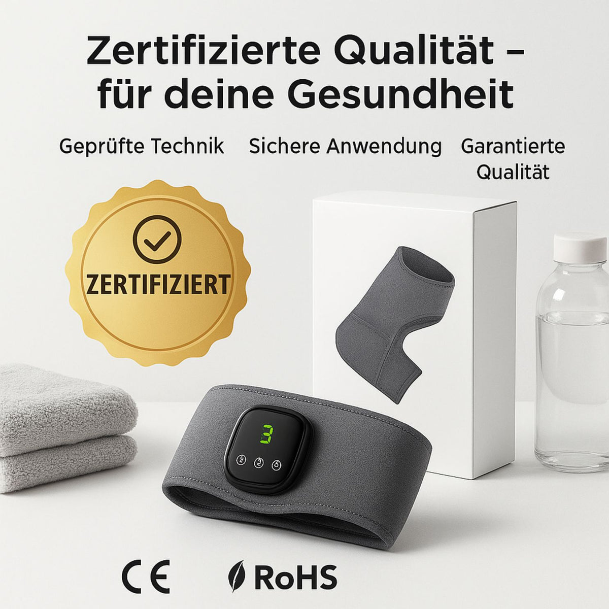 popyy® Heizband mit Vibration 3 in 1 Therapiewerkzeug