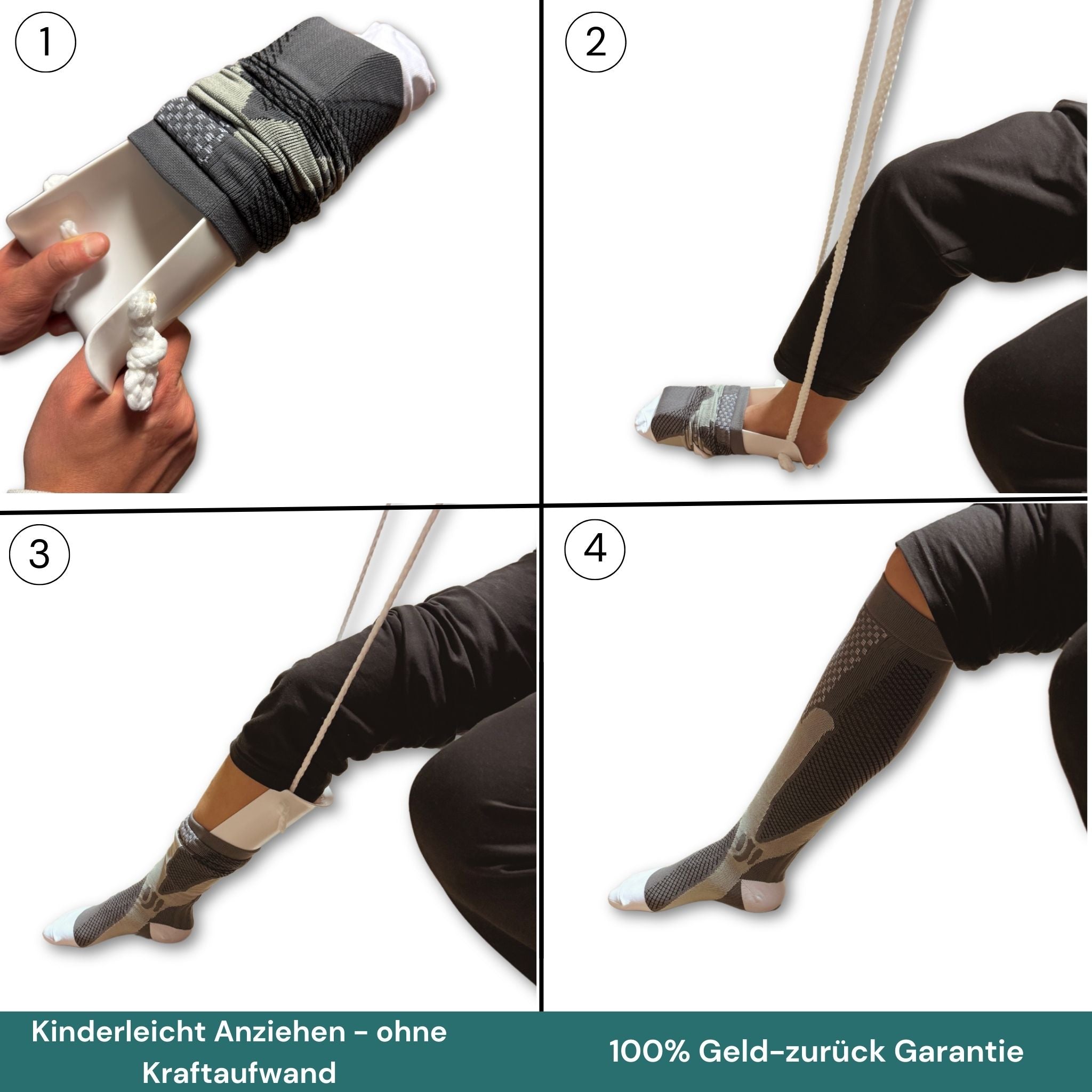 Kompressionsstrümpfe für schmerzfreie Beine und Füße, Grün