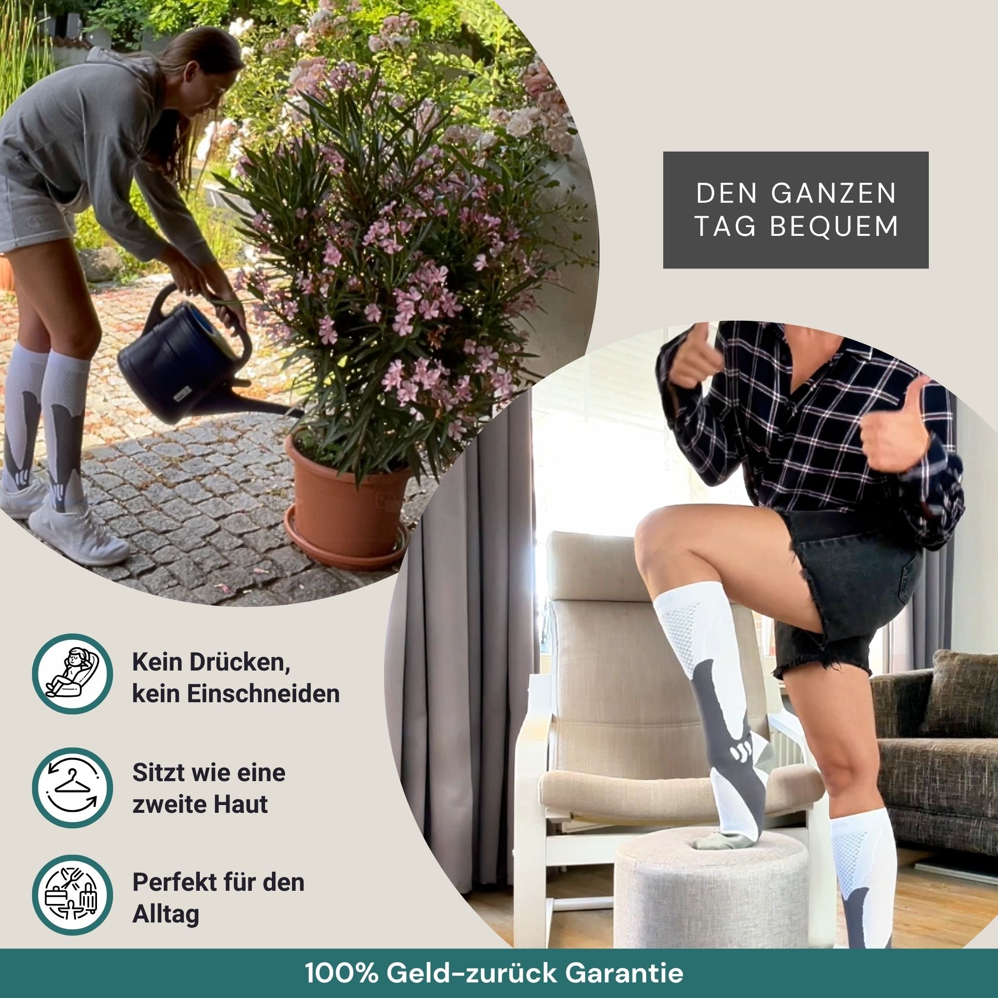 popyy® Kompressionsstrümpfe für schwere, schmerzende Beine