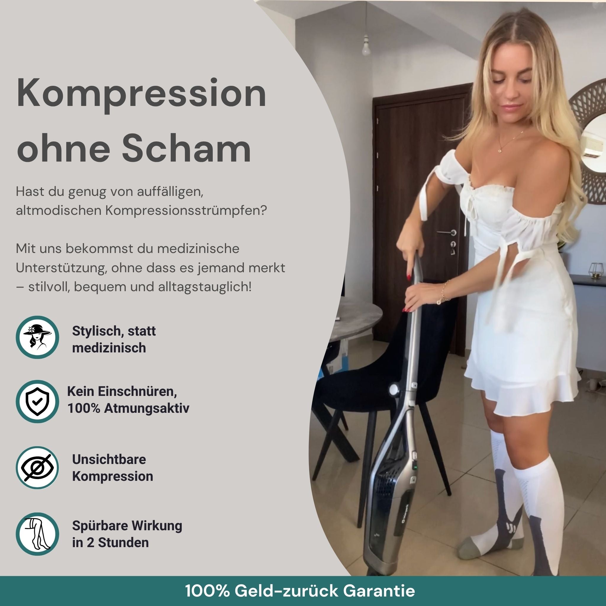 popyy® Kompressionsstrümpfe für schwere, schmerzende Beine