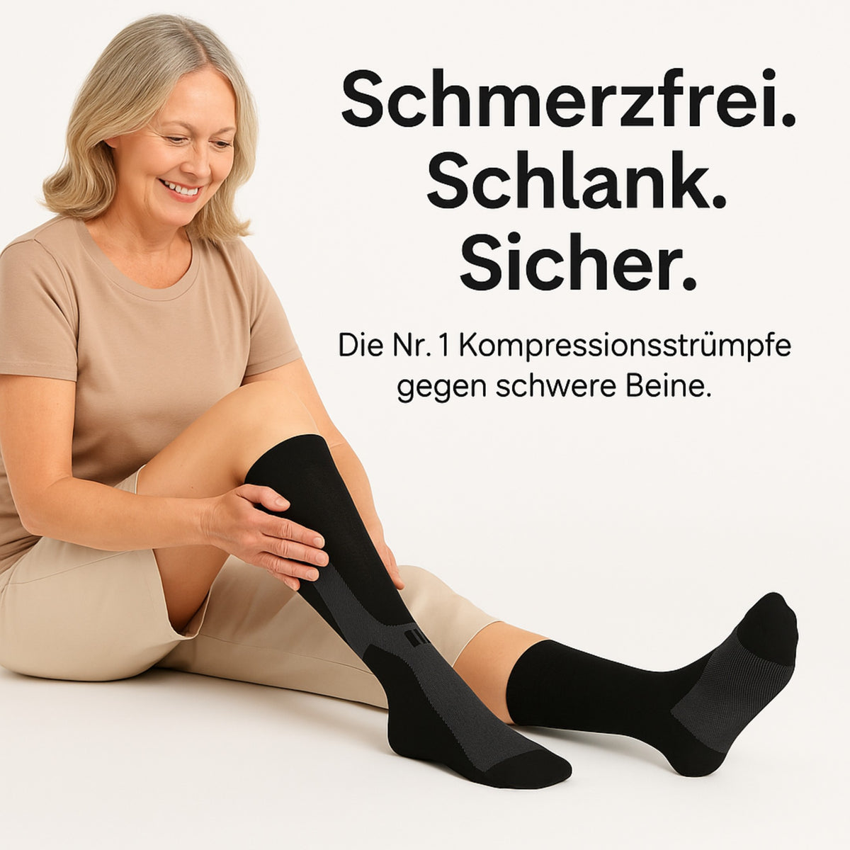 Kompressionsstrümpfe für schmerzfreie Beine & Füße