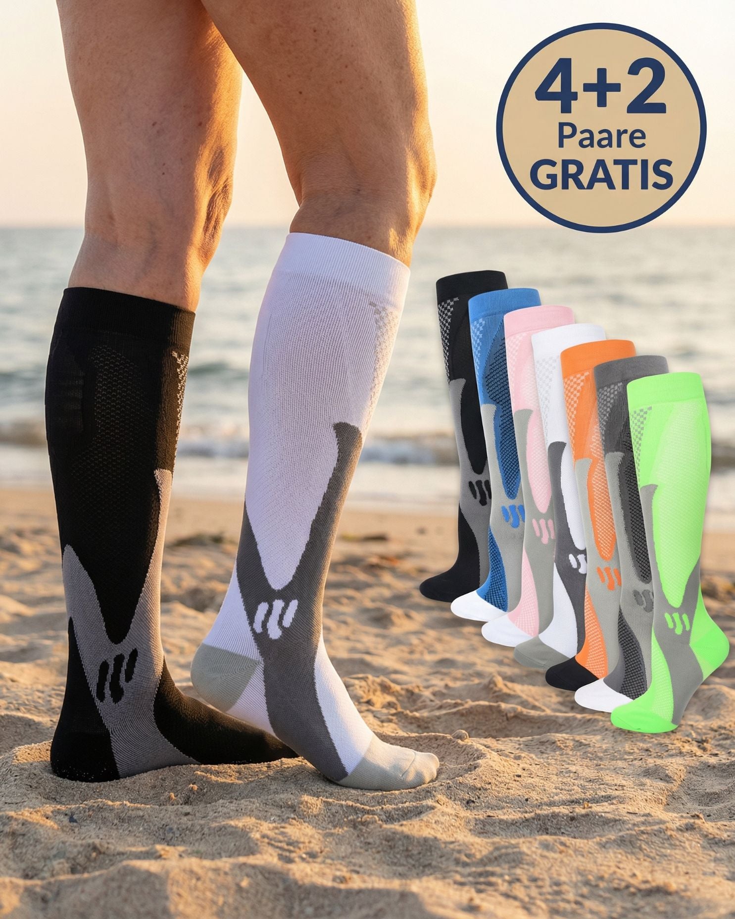 popyy® Kompressionsstrümpfe für geschwollene, schwere Beine