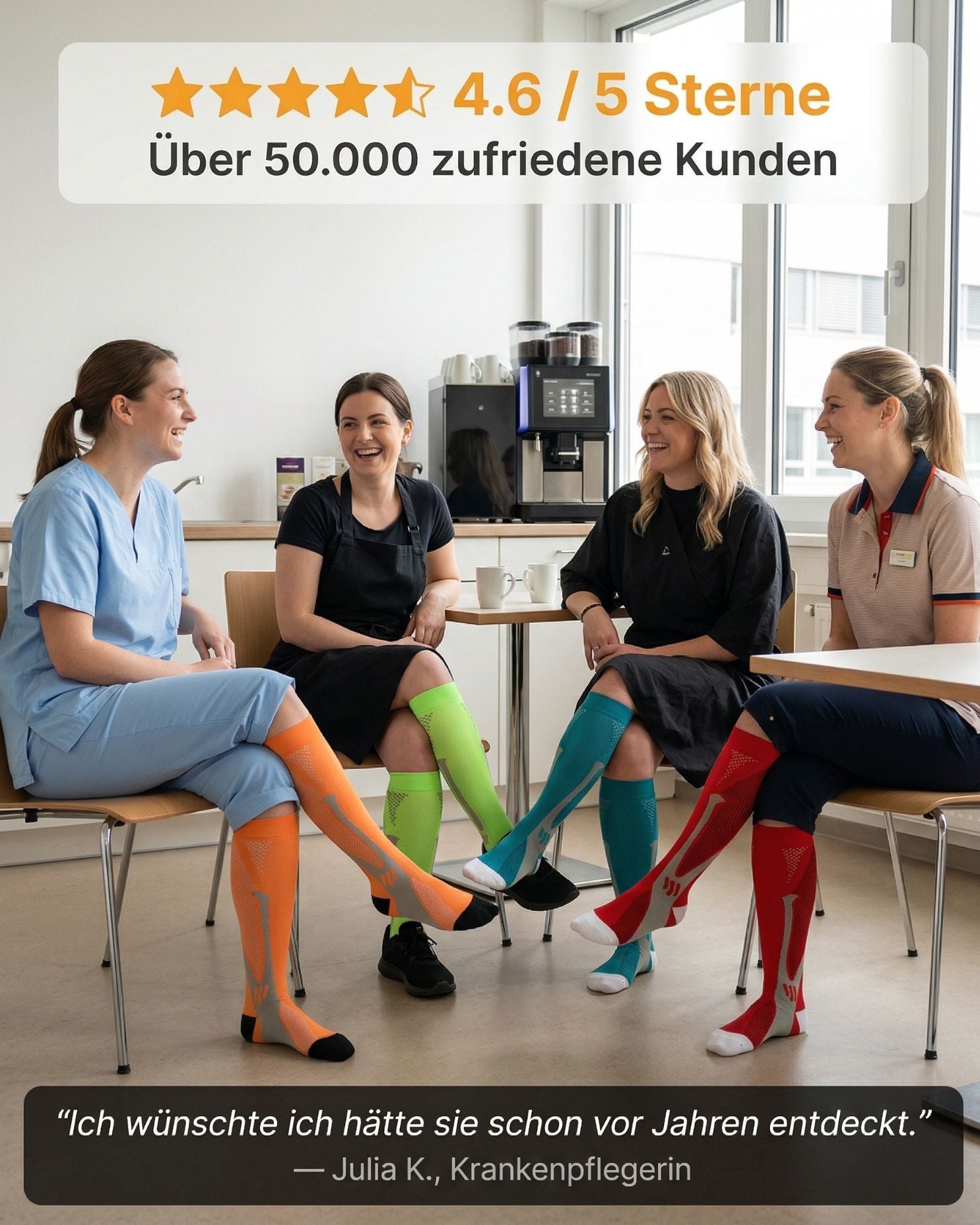 popyy® Kompressionsstrümpfe für geschwollene, schwere Beine