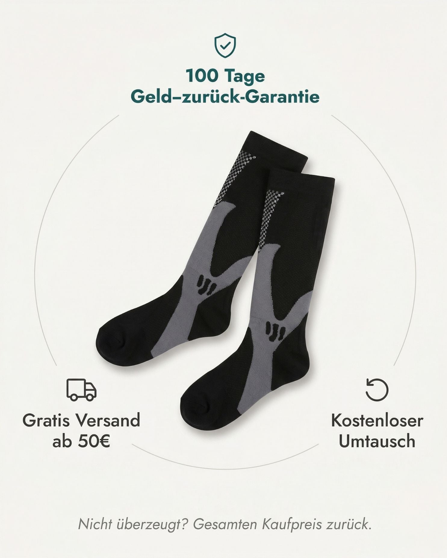 popyy® Kompressionsstrümpfe für geschwollene, schwere Beine