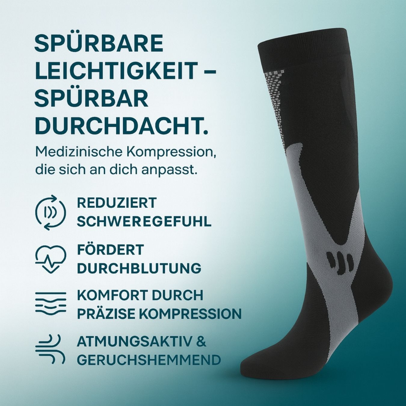 popyy® Kompressionsstrümpfe für schwere, schmerzende Beine
